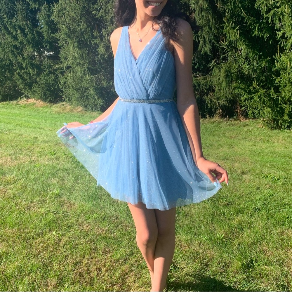 blue homecoming dress